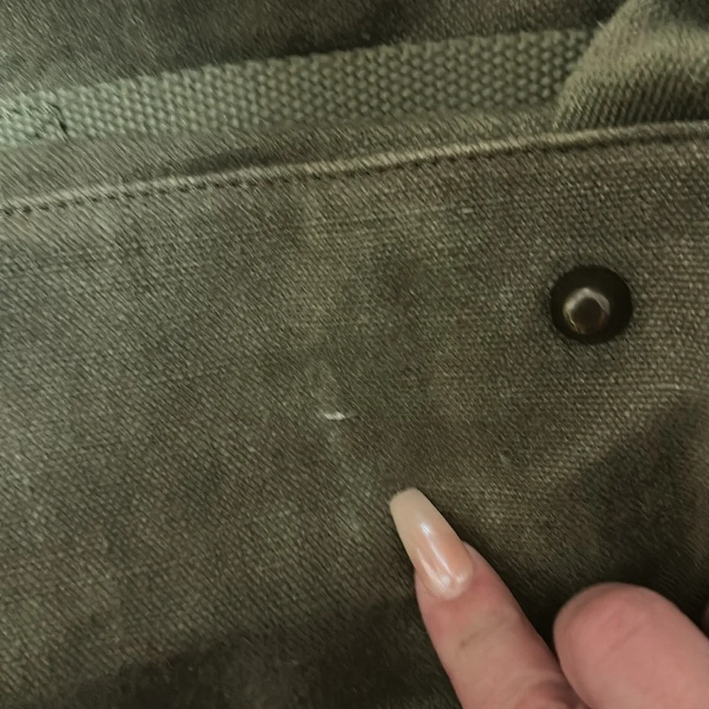 FINAL PRICE DROP: Dsquared2 Green Canvas and Brown Leather Drawstring Backpack